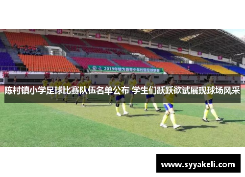 陈村镇小学足球比赛队伍名单公布 学生们跃跃欲试展现球场风采